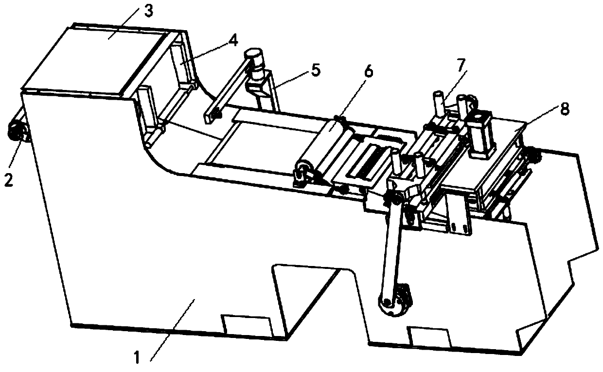 Printing device used for clothing material processing and printing method thereof