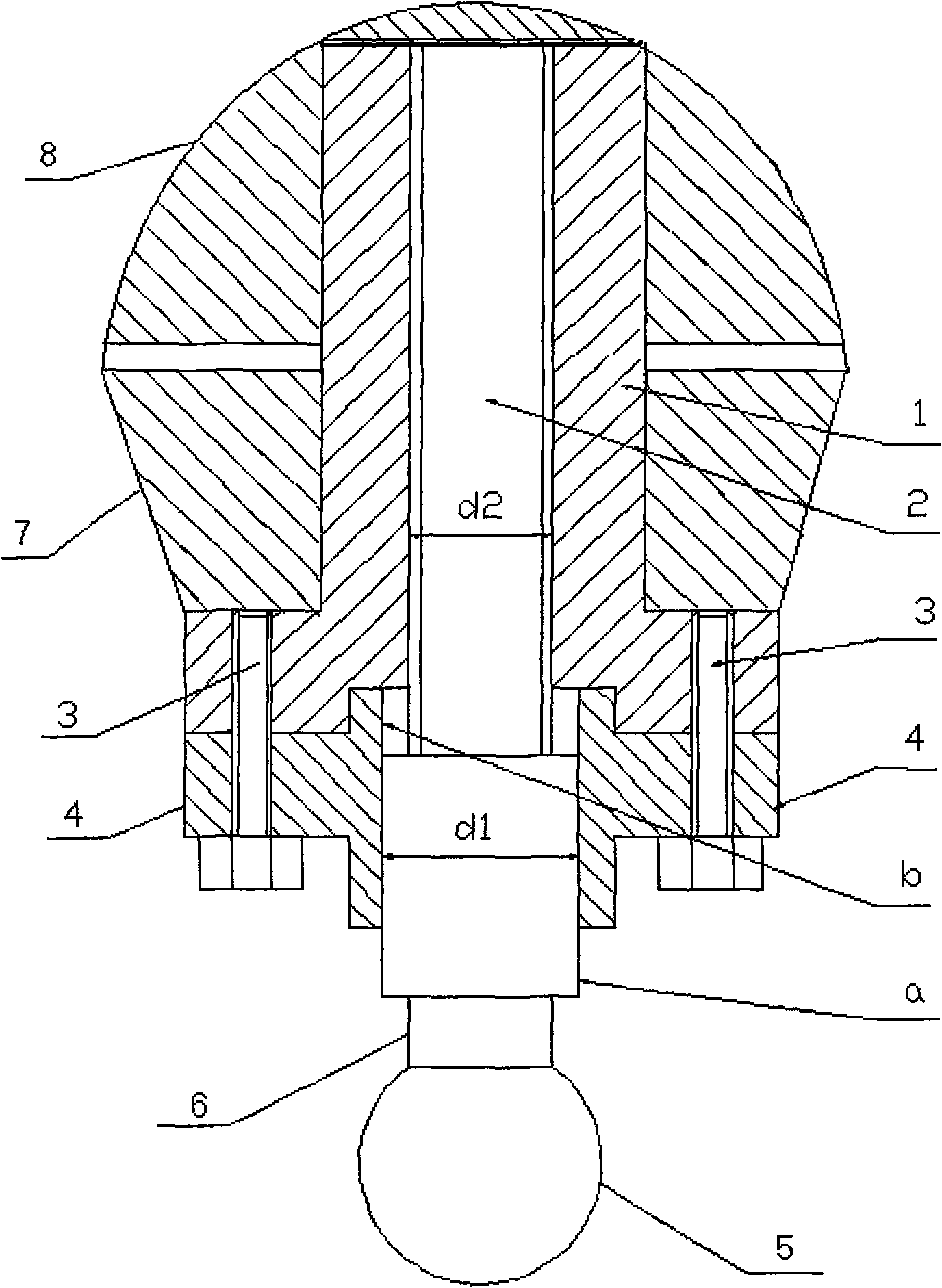 Novel device for connecting press connecting rod and ball screw rod