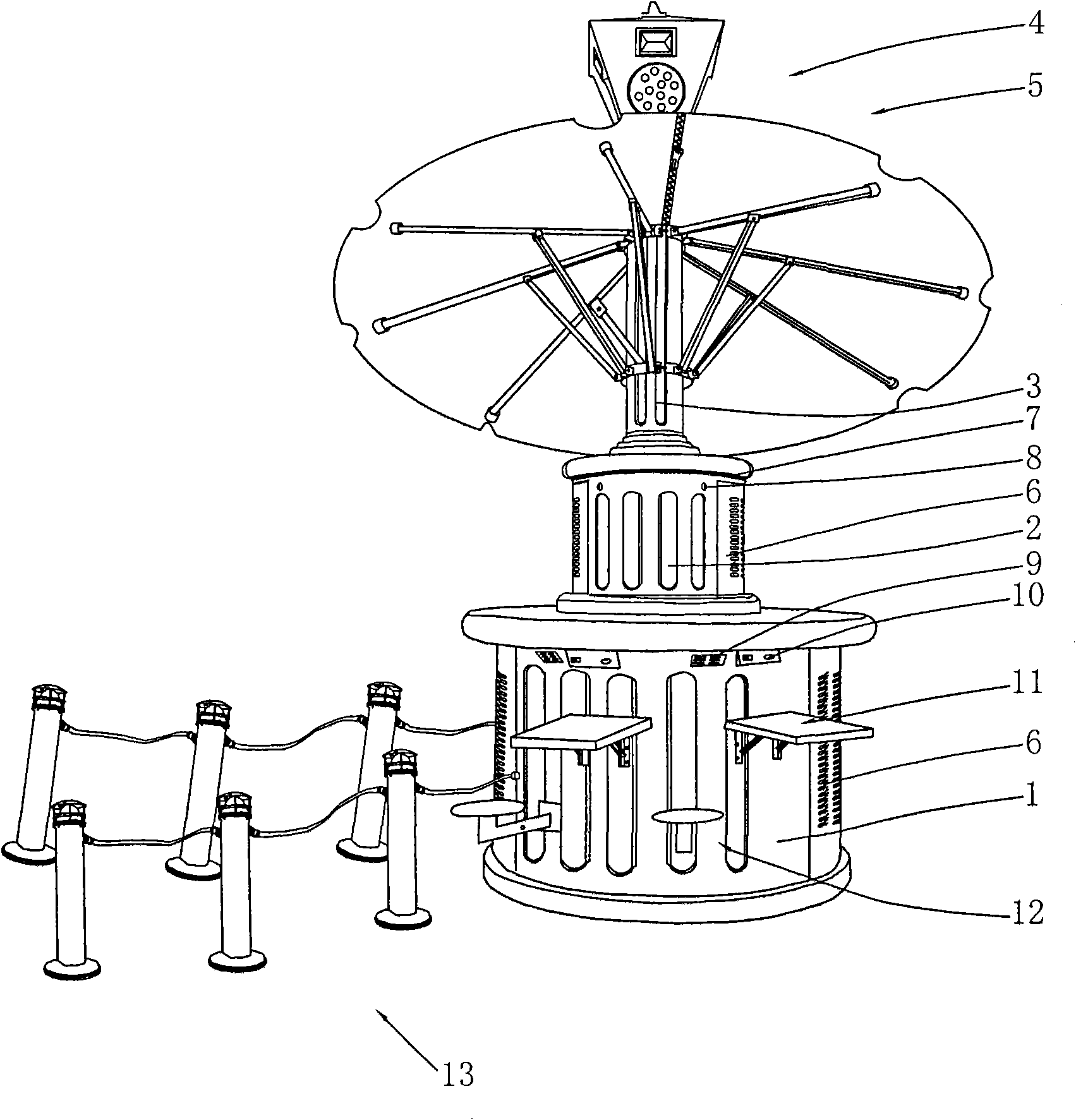 Traffic officer open-air working platform