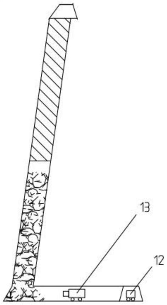 A mining method for steeply inclined thin-vein tungsten ore body with unstable surrounding rock