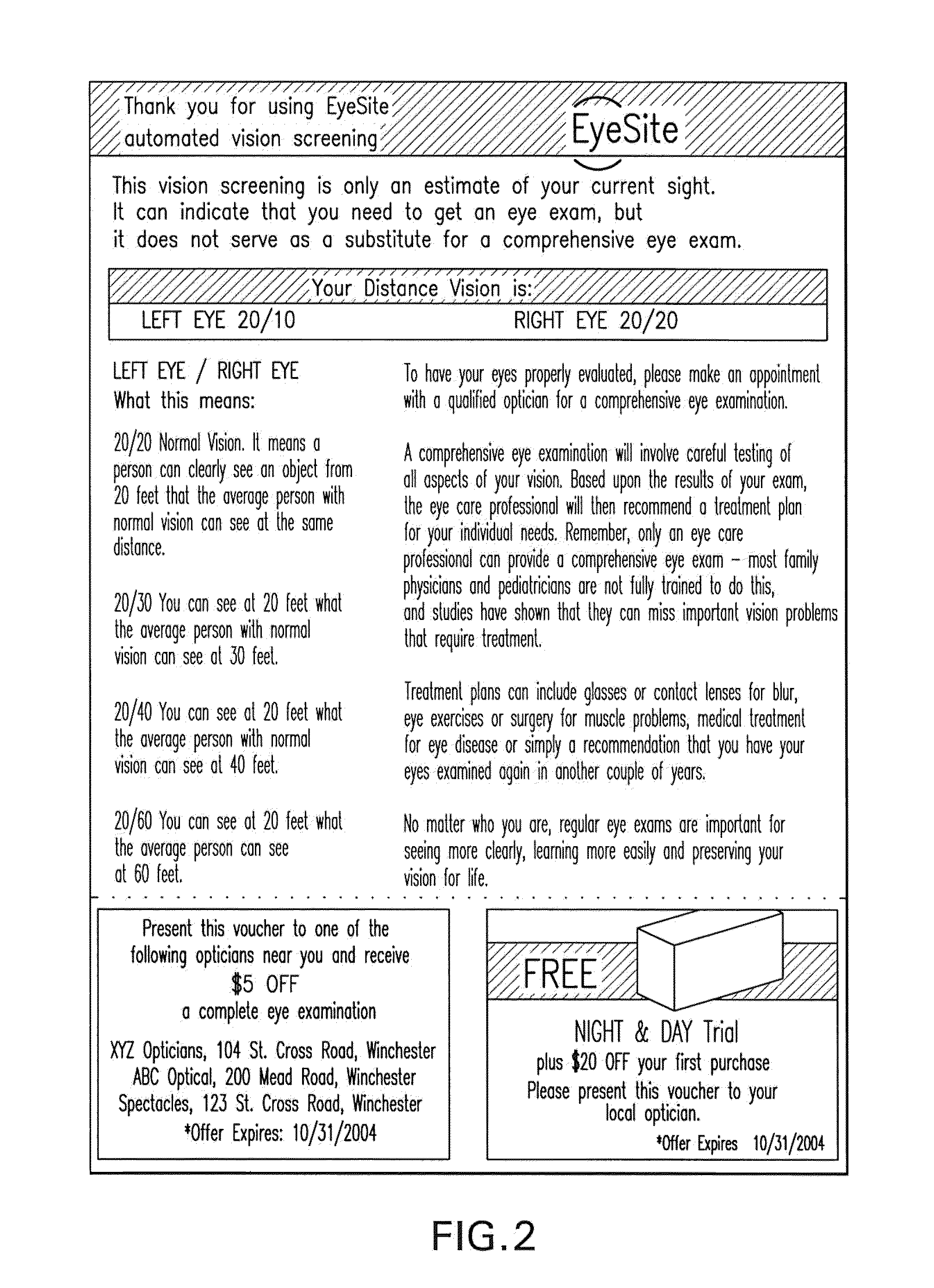 Automated vision screening apparatus and method