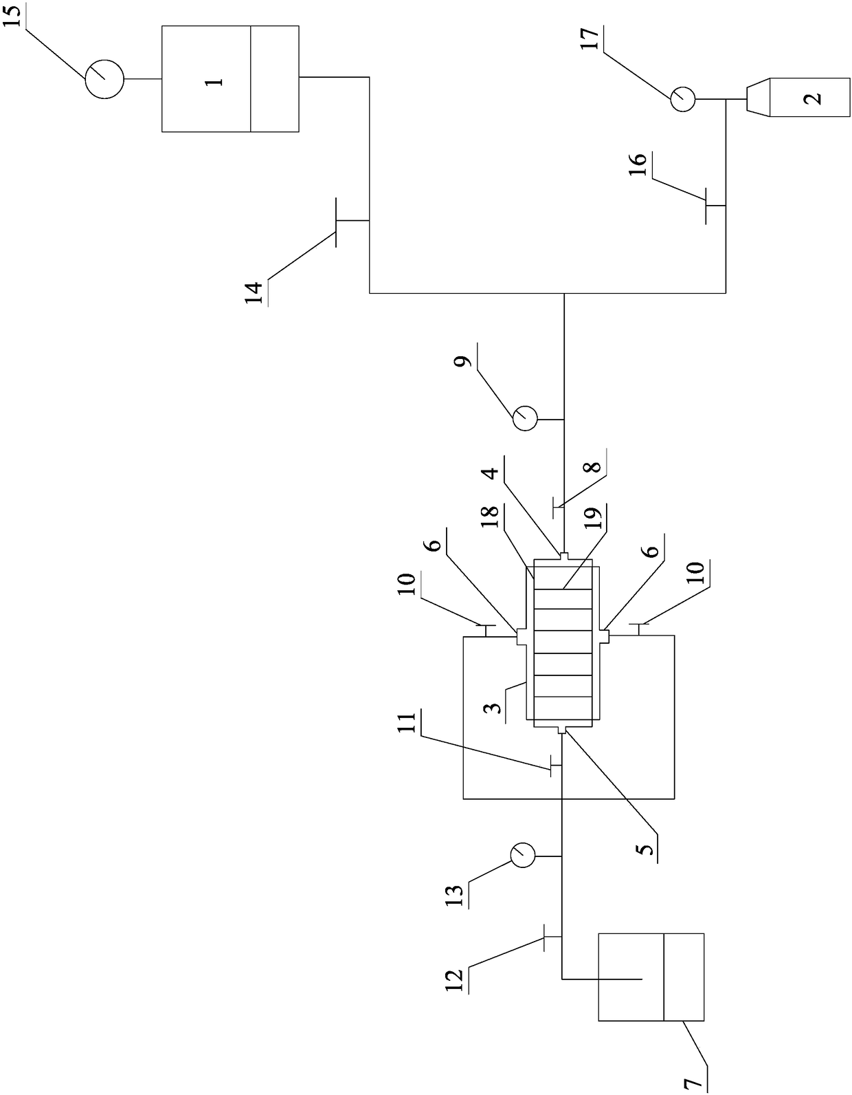 Test device and method for transverse isotropic permeability coefficient of layered rock mass