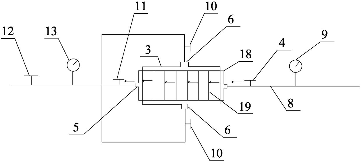 Test device and method for transverse isotropic permeability coefficient of layered rock mass