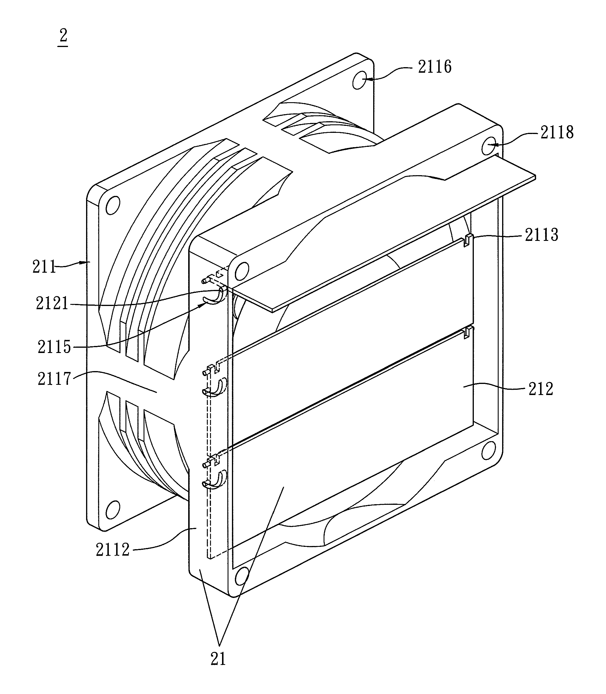 Fan and fan housing capable of anti-backflow