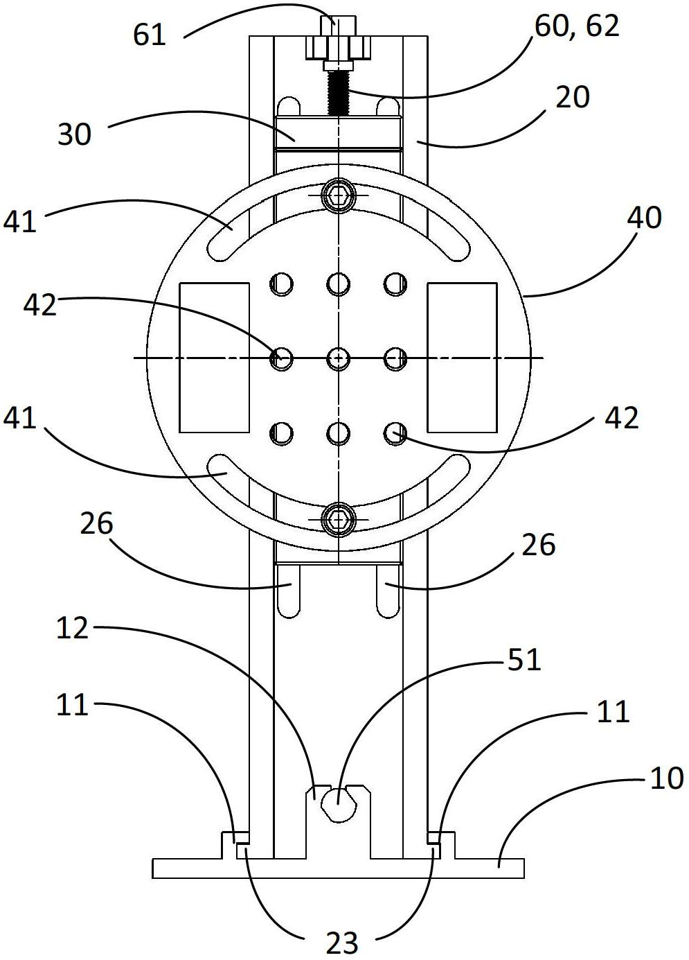 Multi-dimensional adjustable test mounting rack