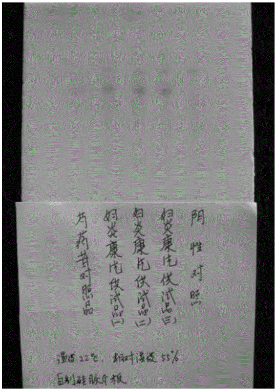 Detecting method of fuyankang tablet