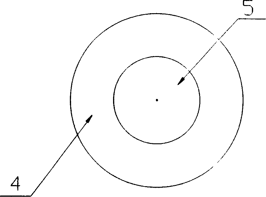 Combined holophote laser resonant cavity composed of right-angle round platform inboard surface and right-angle taper outboard surface