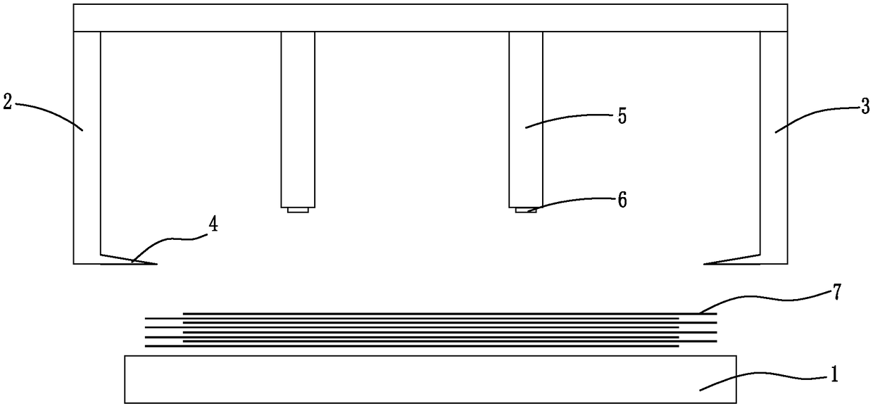 Prepreg stacking device and stacking method