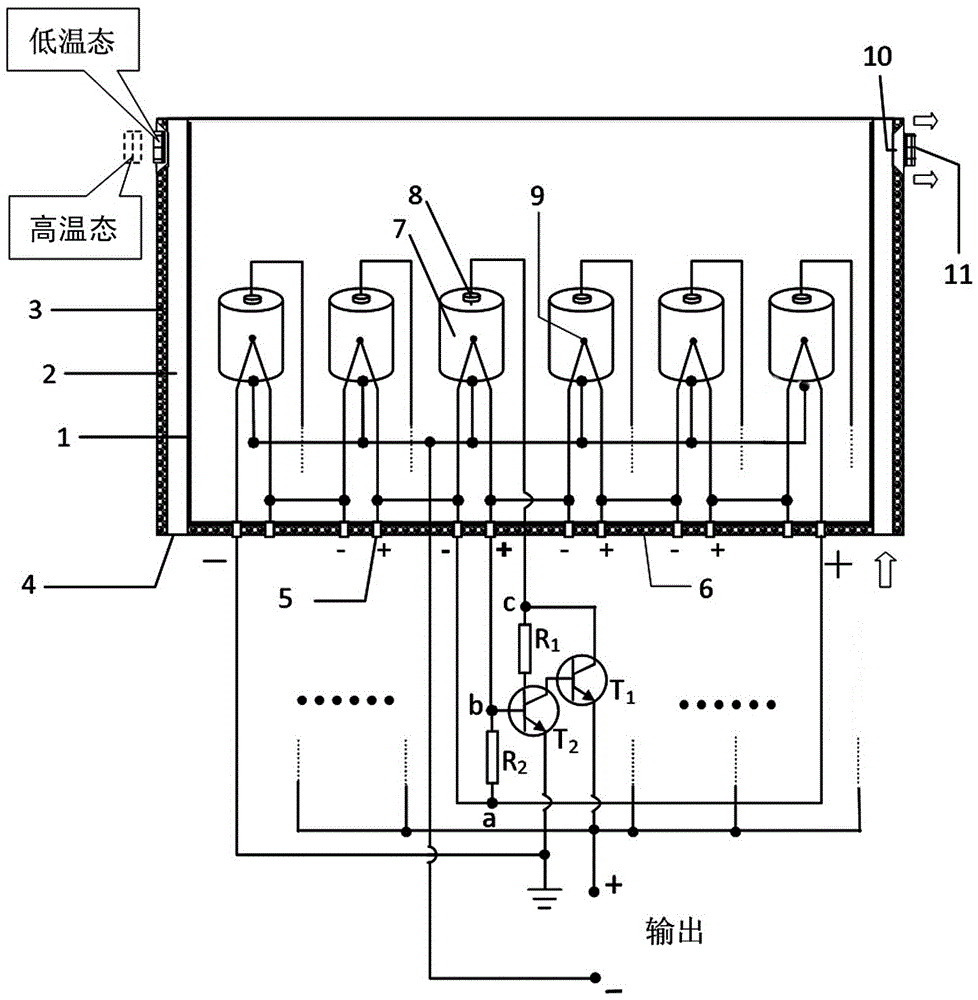 Automatic thermocouple battery thermal management system