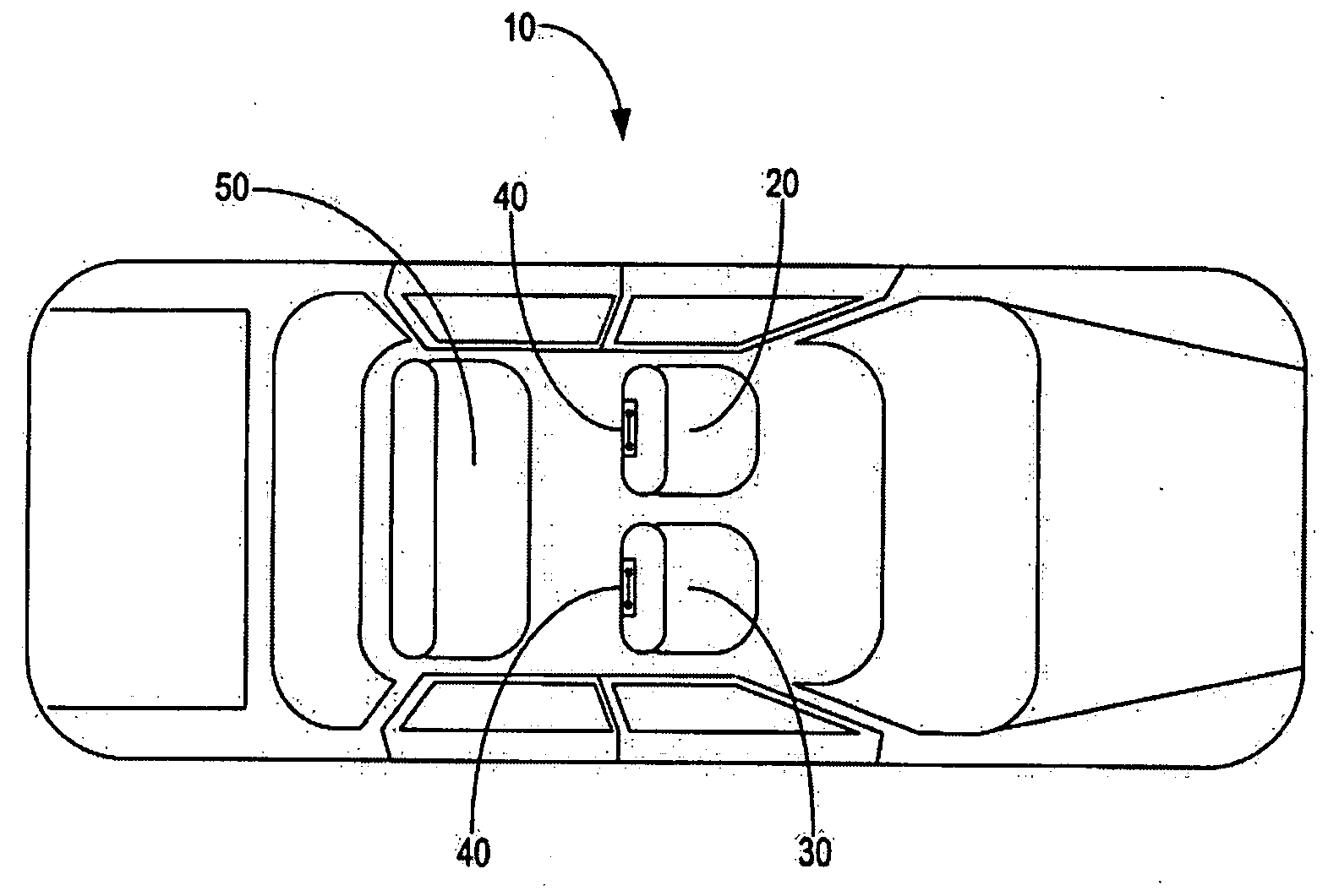 Automobile seat light for rear compartment lighting