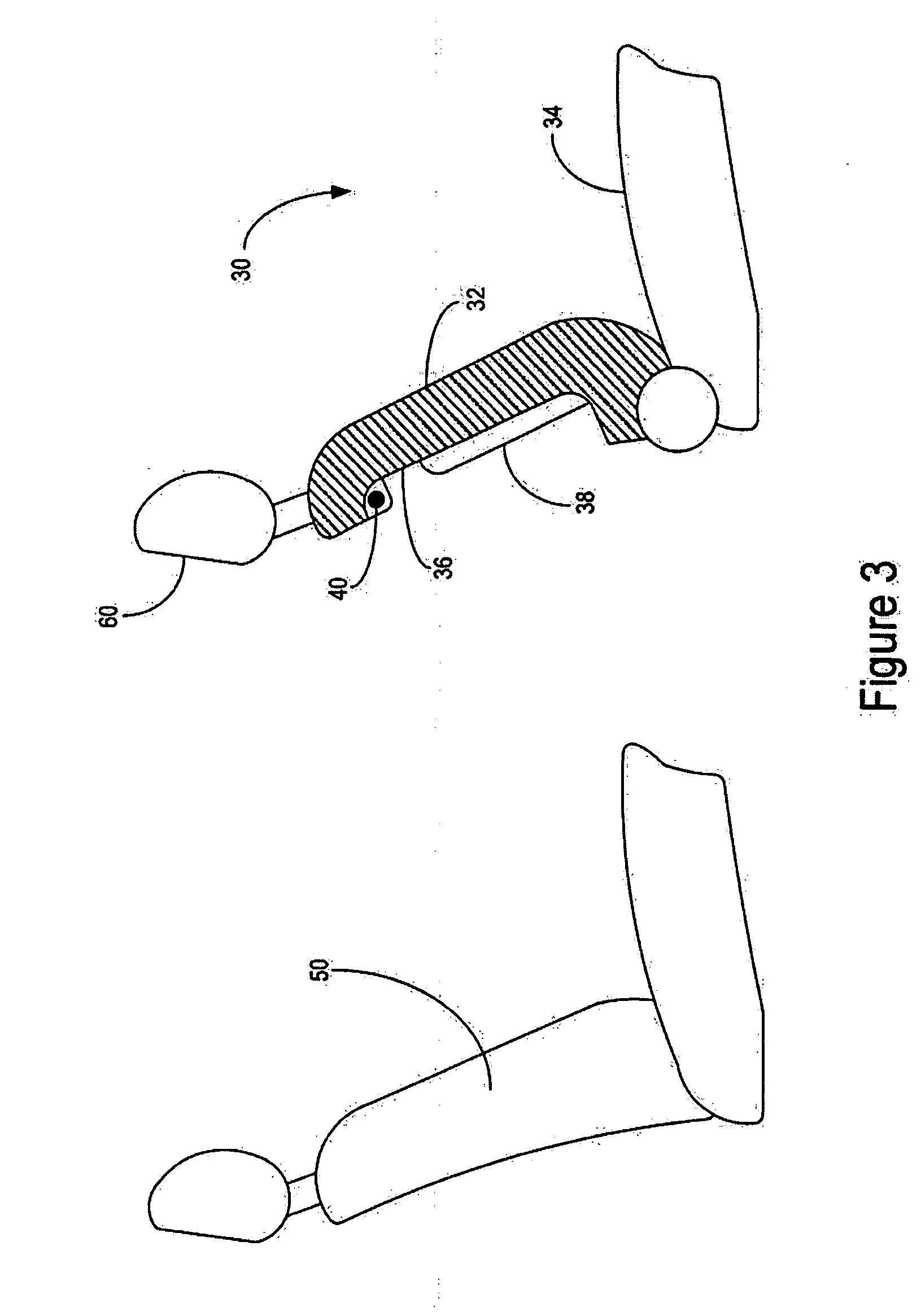 Automobile seat light for rear compartment lighting