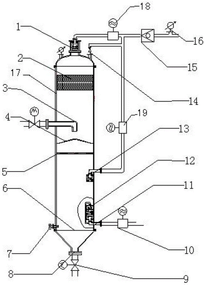 Oil well produced liquid four-phase separator and manufacturing method thereof