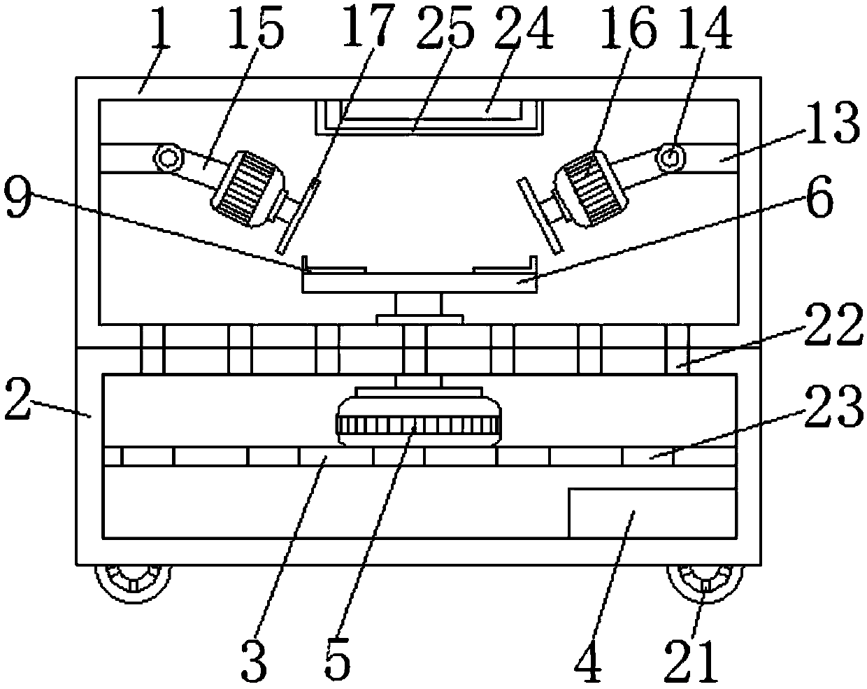 Grinding device for burrs on edges of copper castings