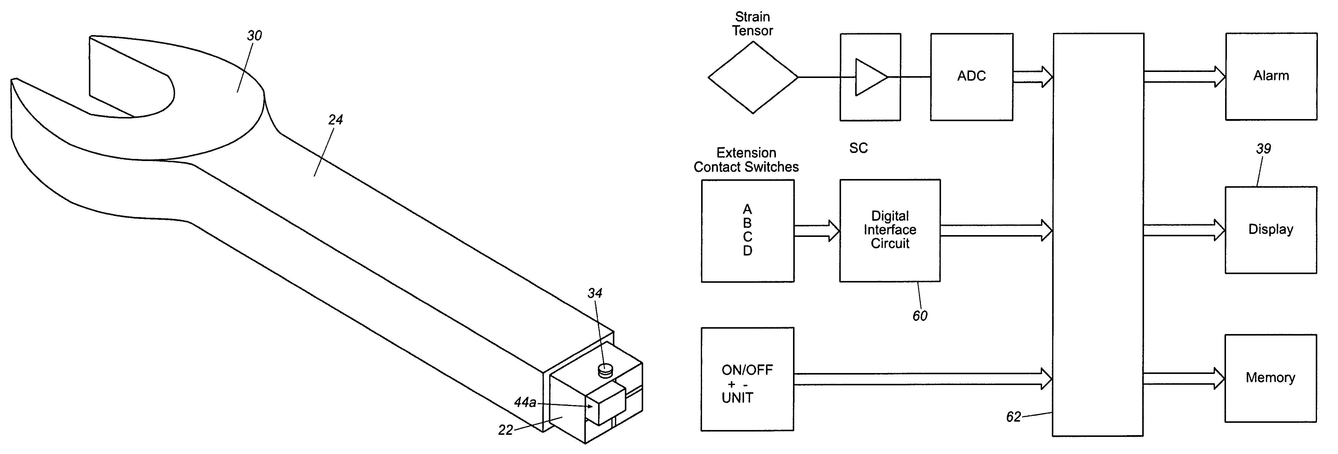 Electronic torque wrench with a torque compensation device