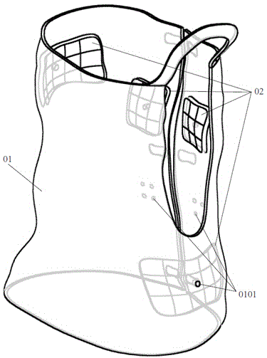 Scoliosis correction brace with replaceable distributed gaskets