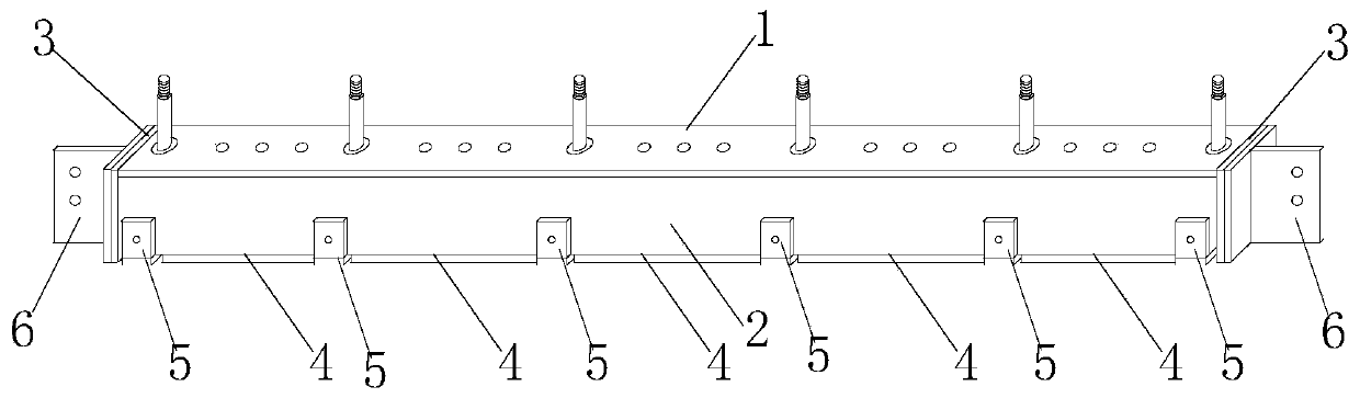 Distributed beam capable of independently transmitting vertical loads at multiple points and its implementation method