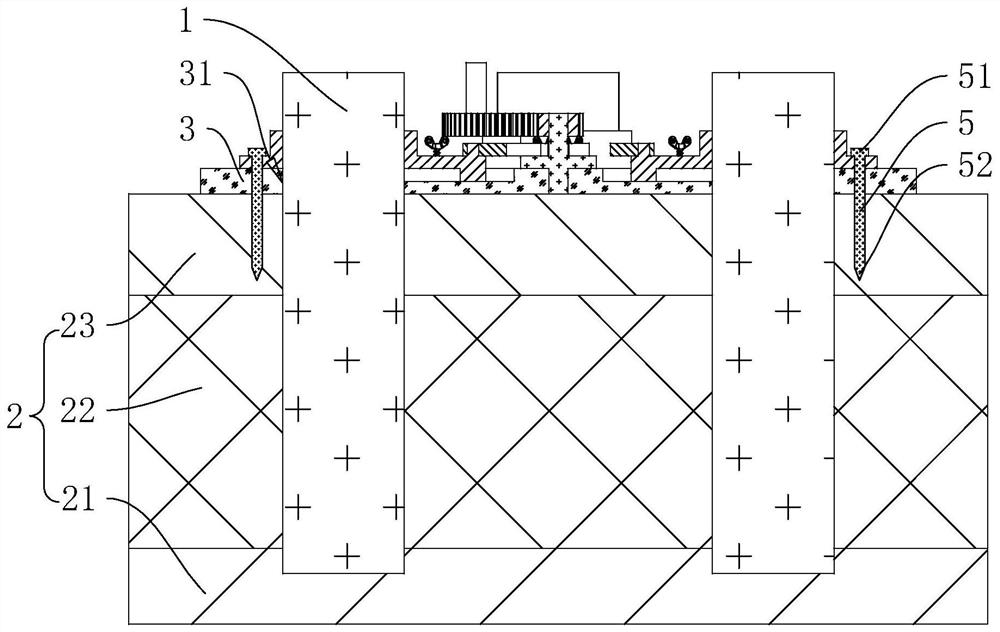 A green building reinforced concrete pile foundation structure