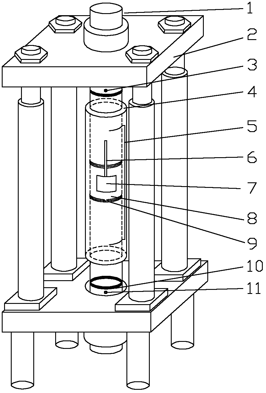 Heavy oil thermal recovery casing pipe testing device