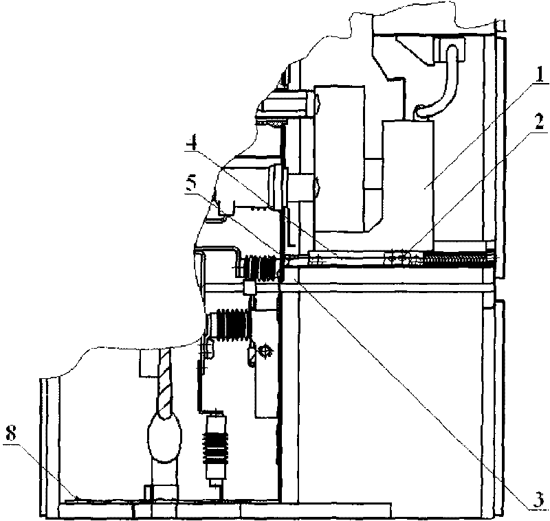 Grounding device of metal-clad moveable high-voltage switchgear