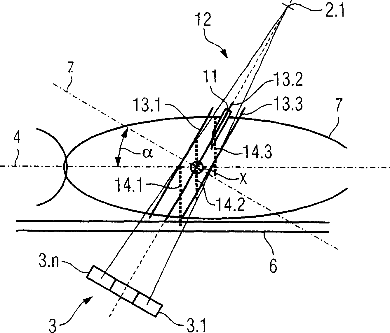 Computer-tomographic system for carrying out a monitored intervention