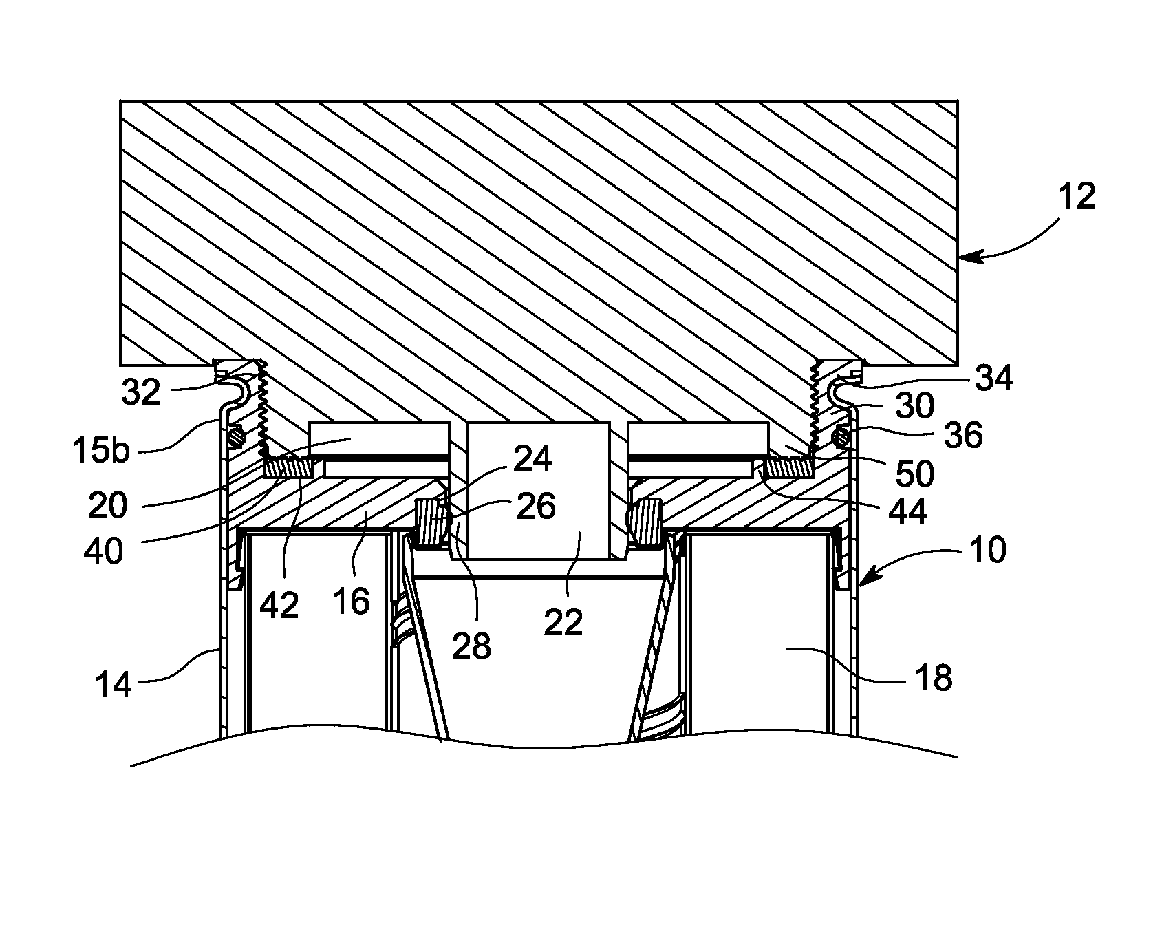 Filter with shielded internal gasket