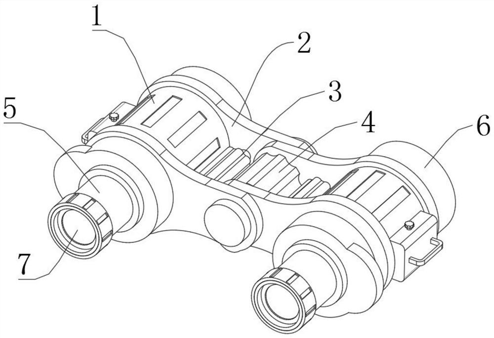 Binocular telescope focusing structure