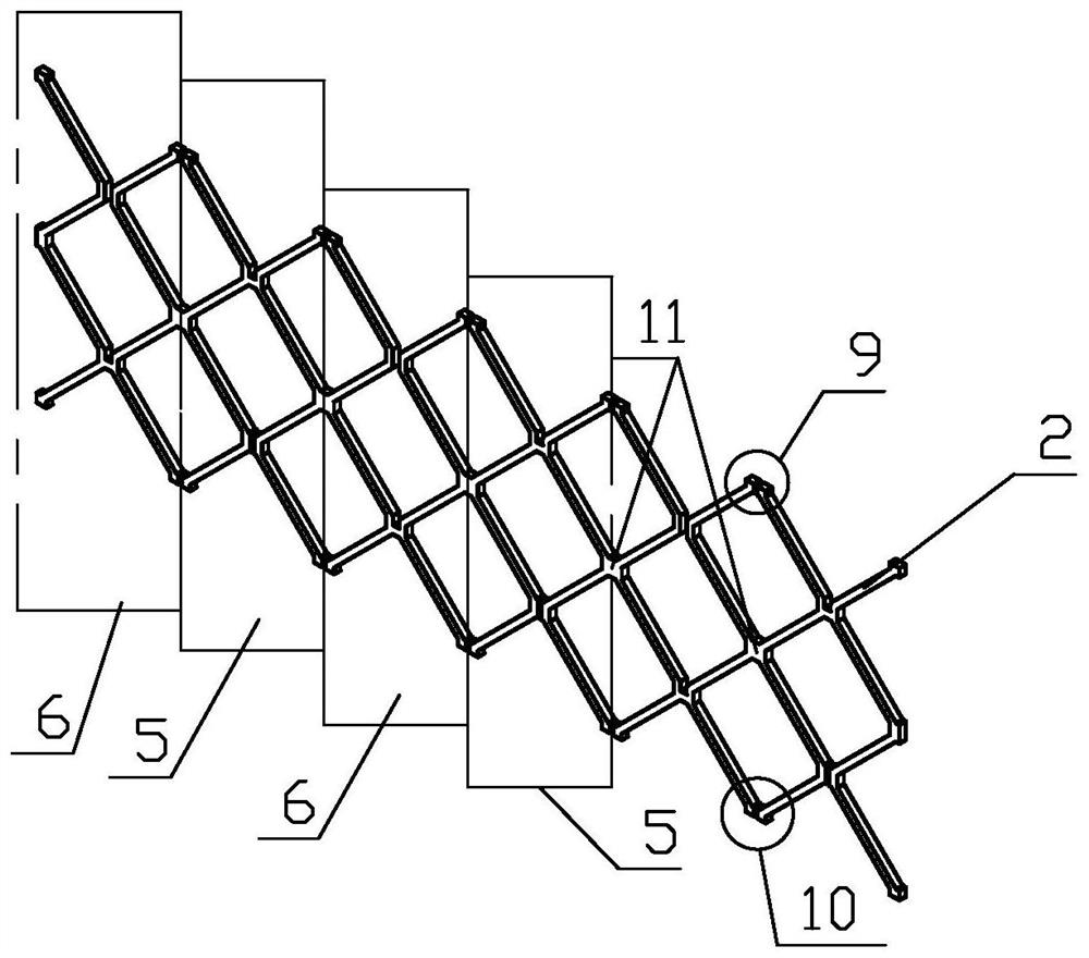 A kind of dot matrix core structure and its cutting interlocking preparation method