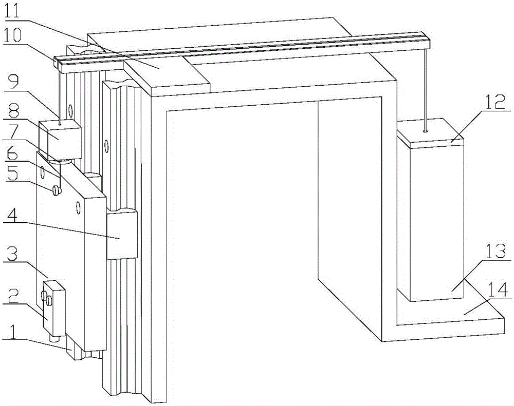 Z-axis counterweight device of a large-diameter aspheric optical element precision detection platform