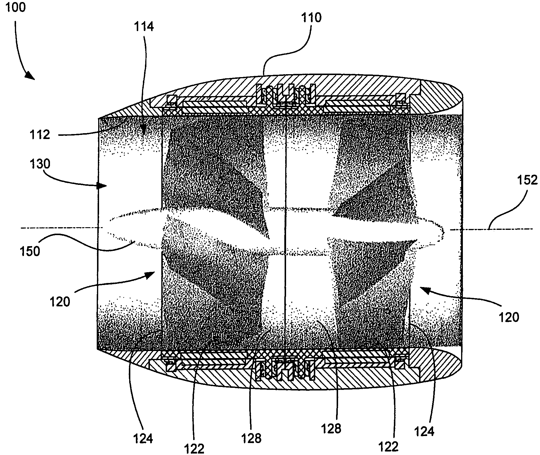 Pod propulsion system with rim-mounted bearings