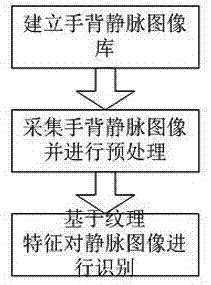 Vein recognition method based on texture features