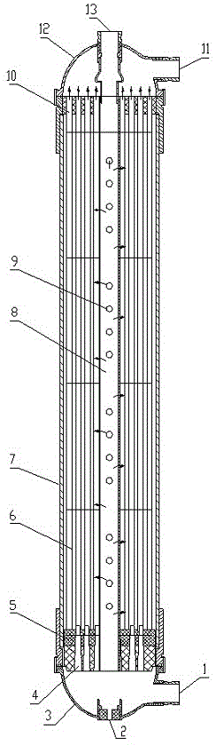 Hollow fiber ultrafiltration membrane module casting device and casting method