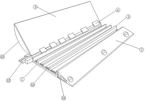 Yarn pressing plate for colored spun yarn spinning machine