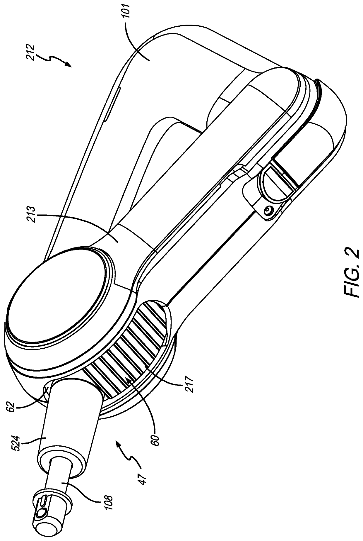 Percussive therapy device with active control