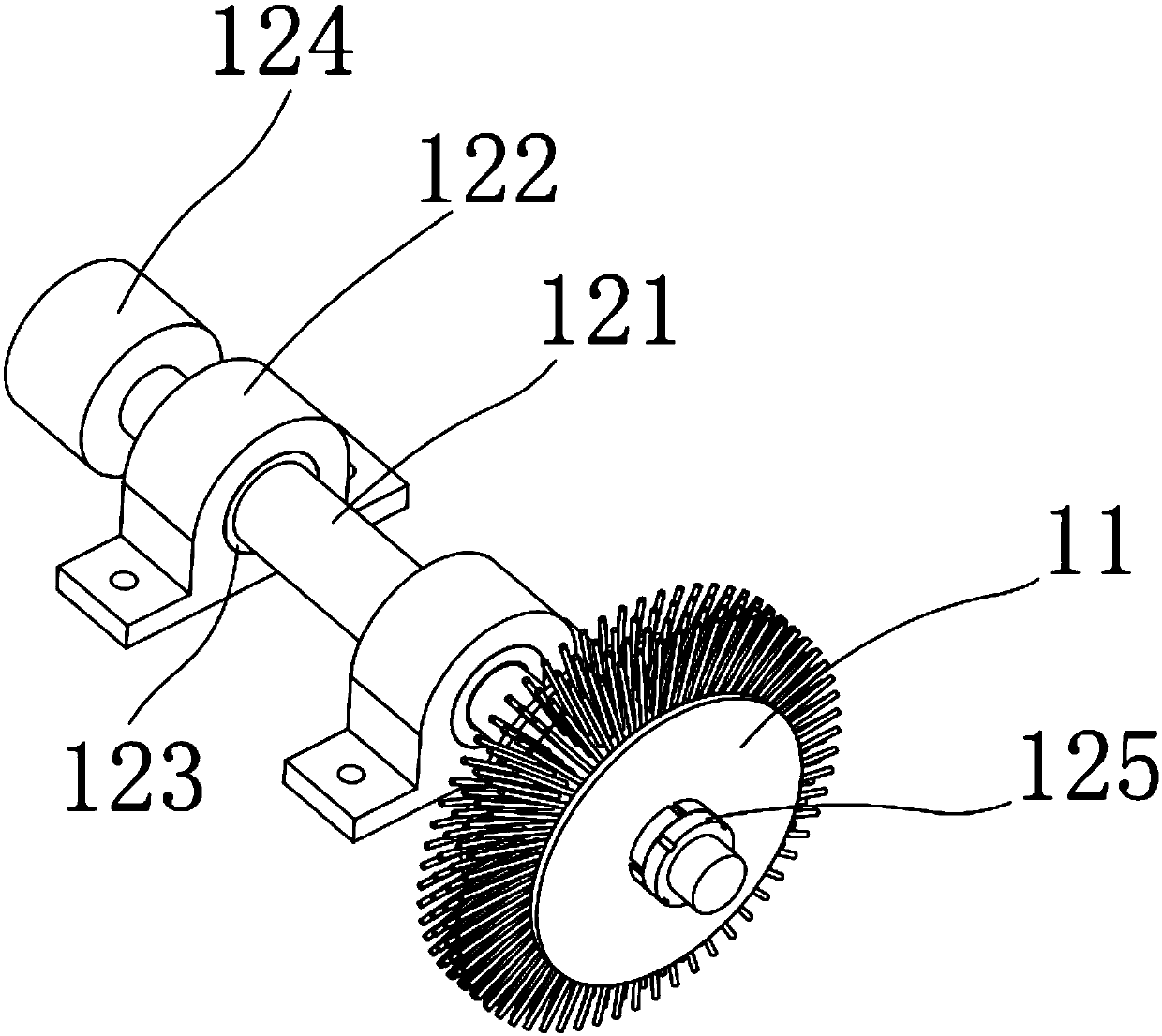 Automatic rust removal device of wire rod steel bars for rolling mill