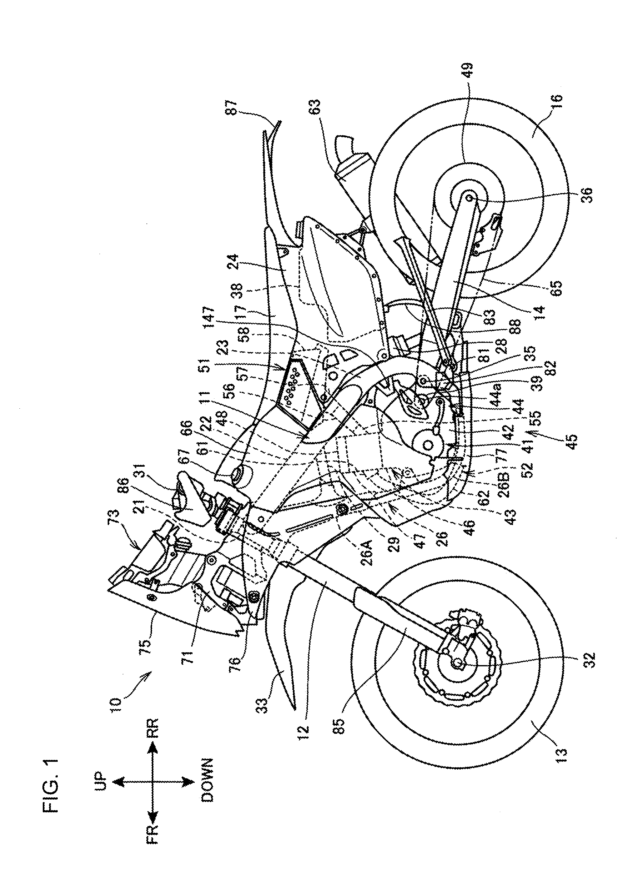 Electrical component mounting structure for saddle-riding type vehicle