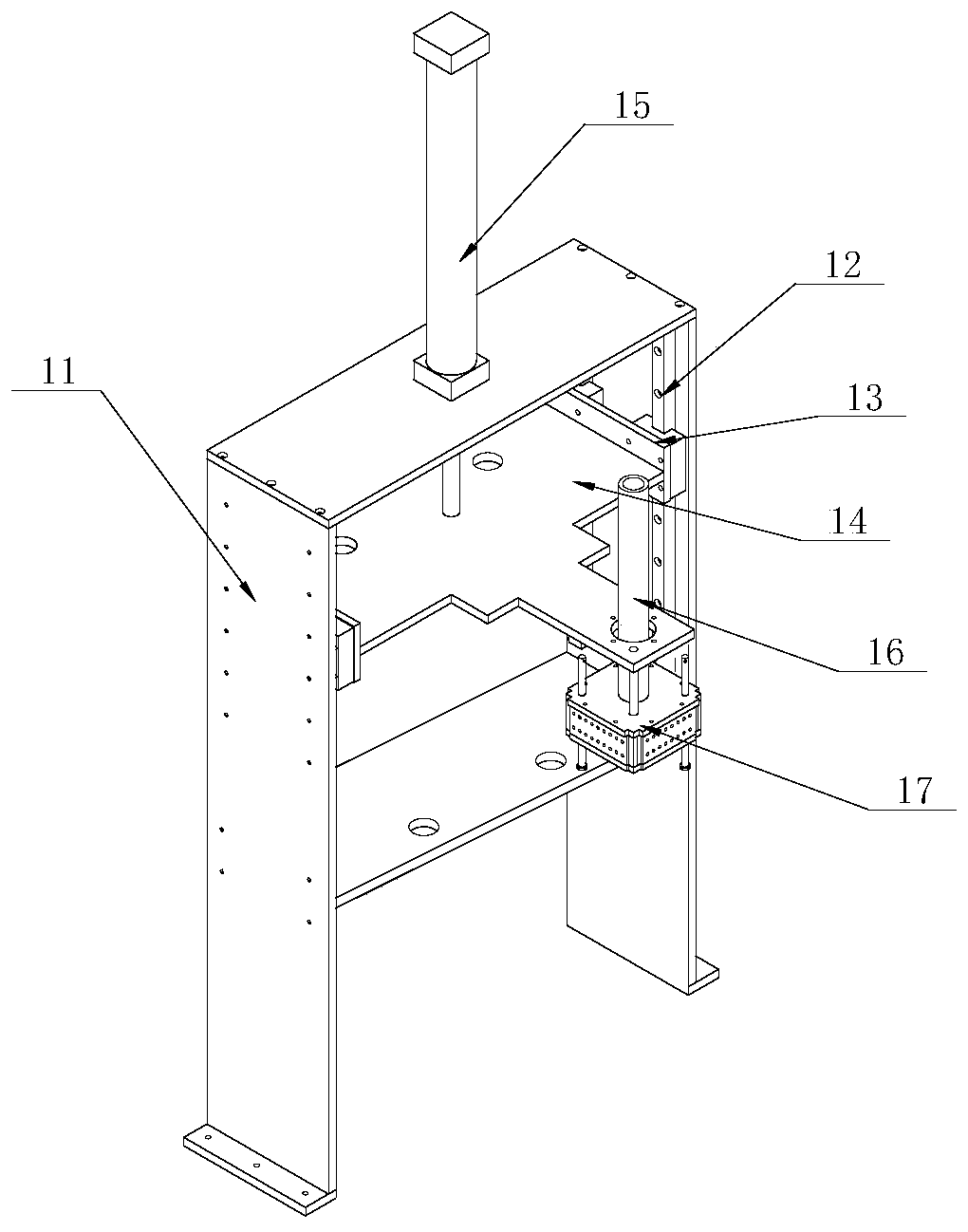 Packaging box one-time forming machine