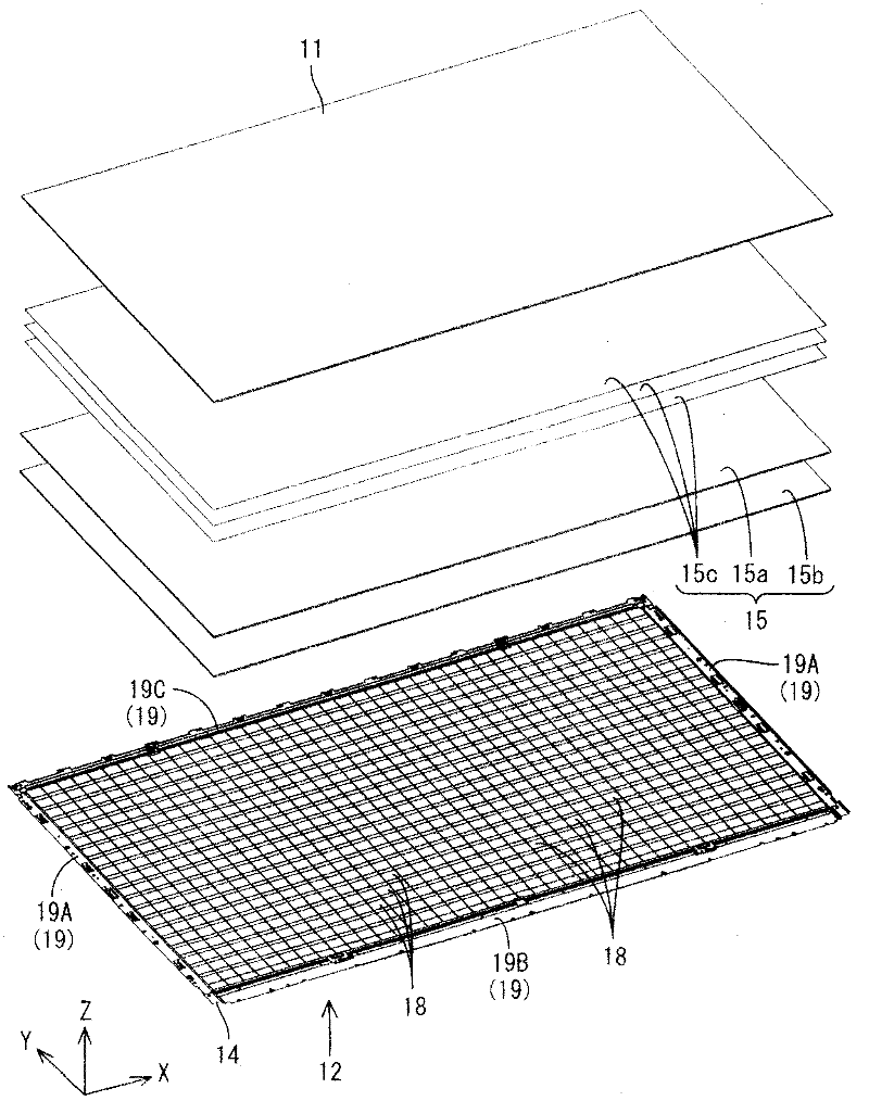 Illuminating device, display device and television receiver