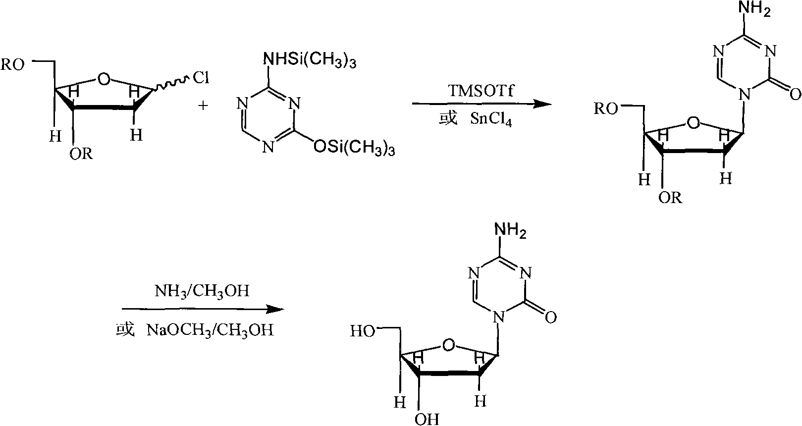 Industrialized production method for high-purity decitabine