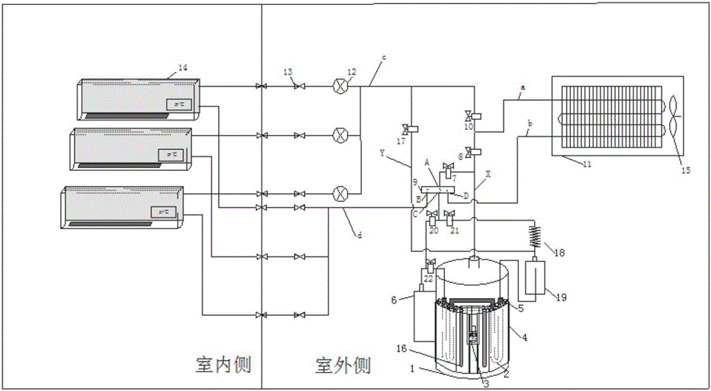 System and method for defrosting without stopping heat-pump air conditioner