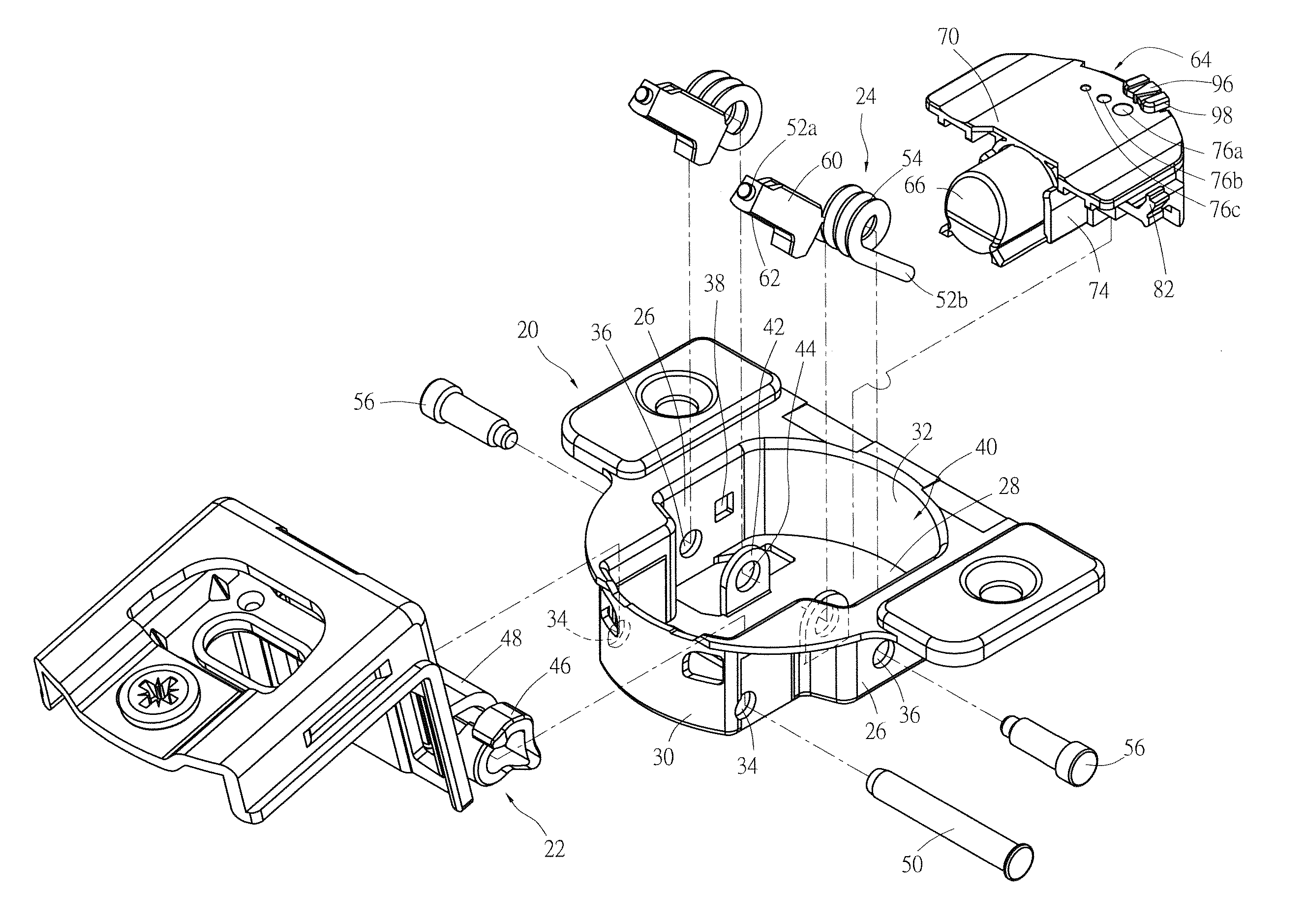 Hinge with damping device