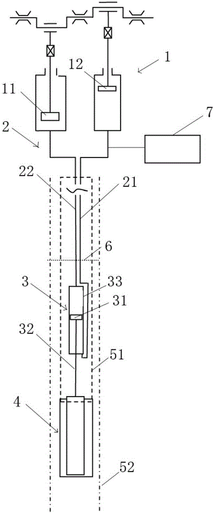 Water and gas double-base driving discharge and mining system