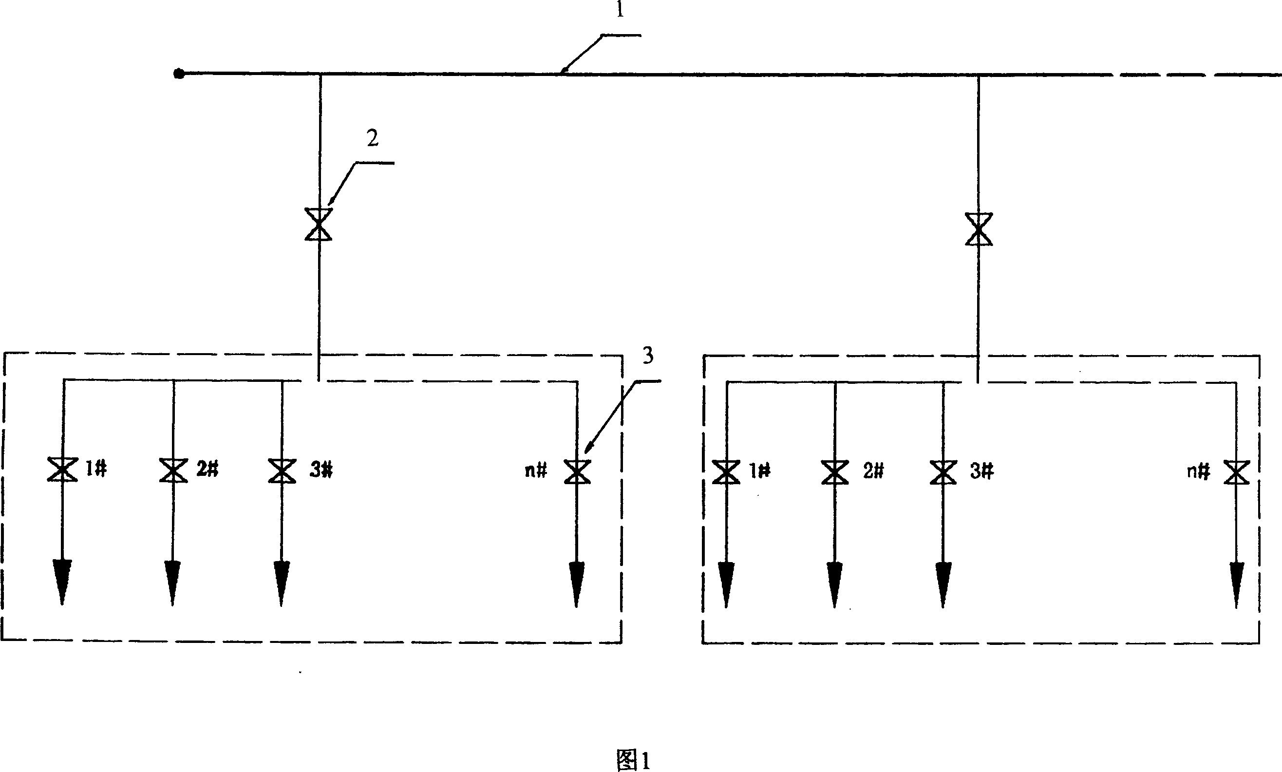 Method and equipment for automatic controlling irrigation intermittently by turns