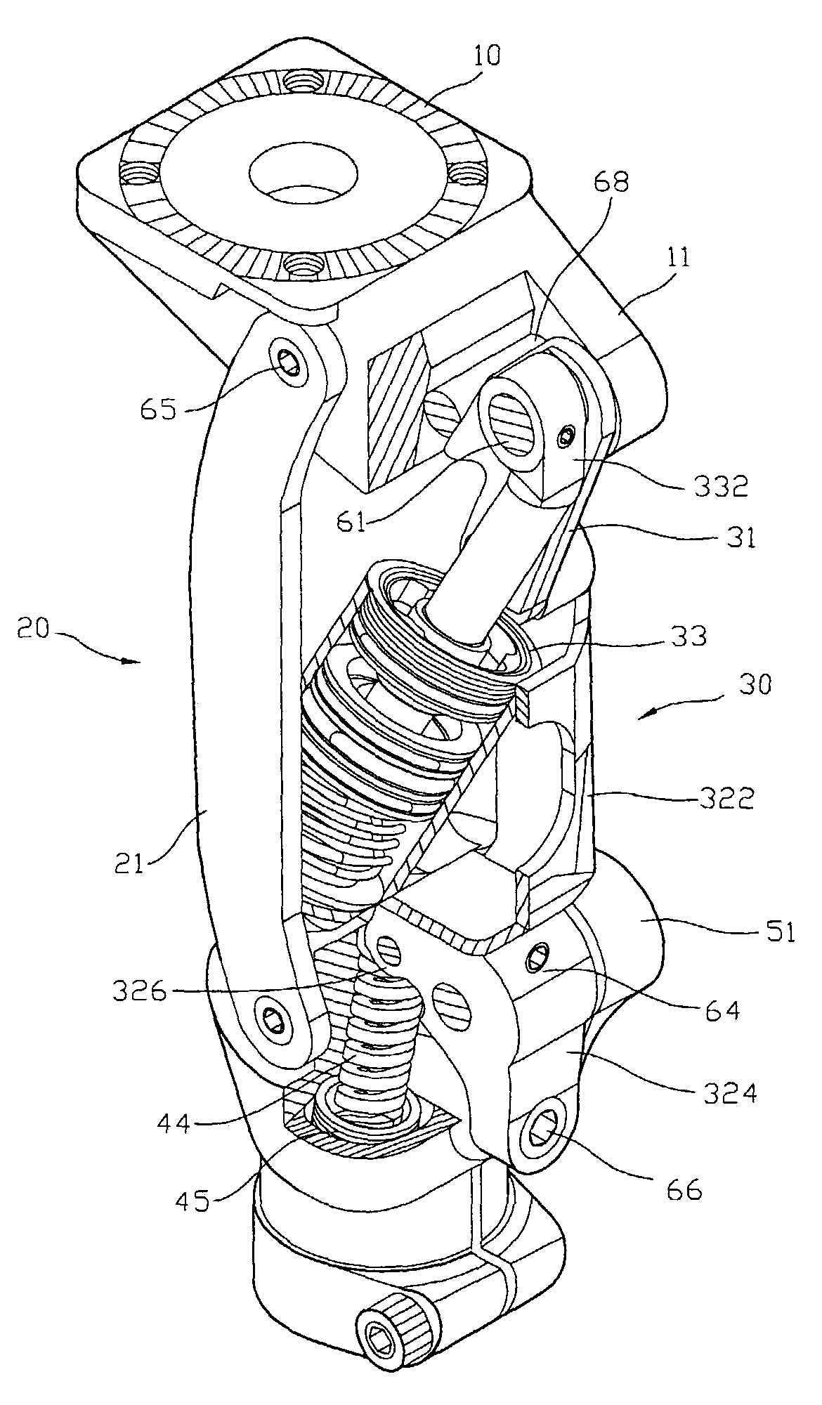 Positioning and buffering device for artificial knee joint