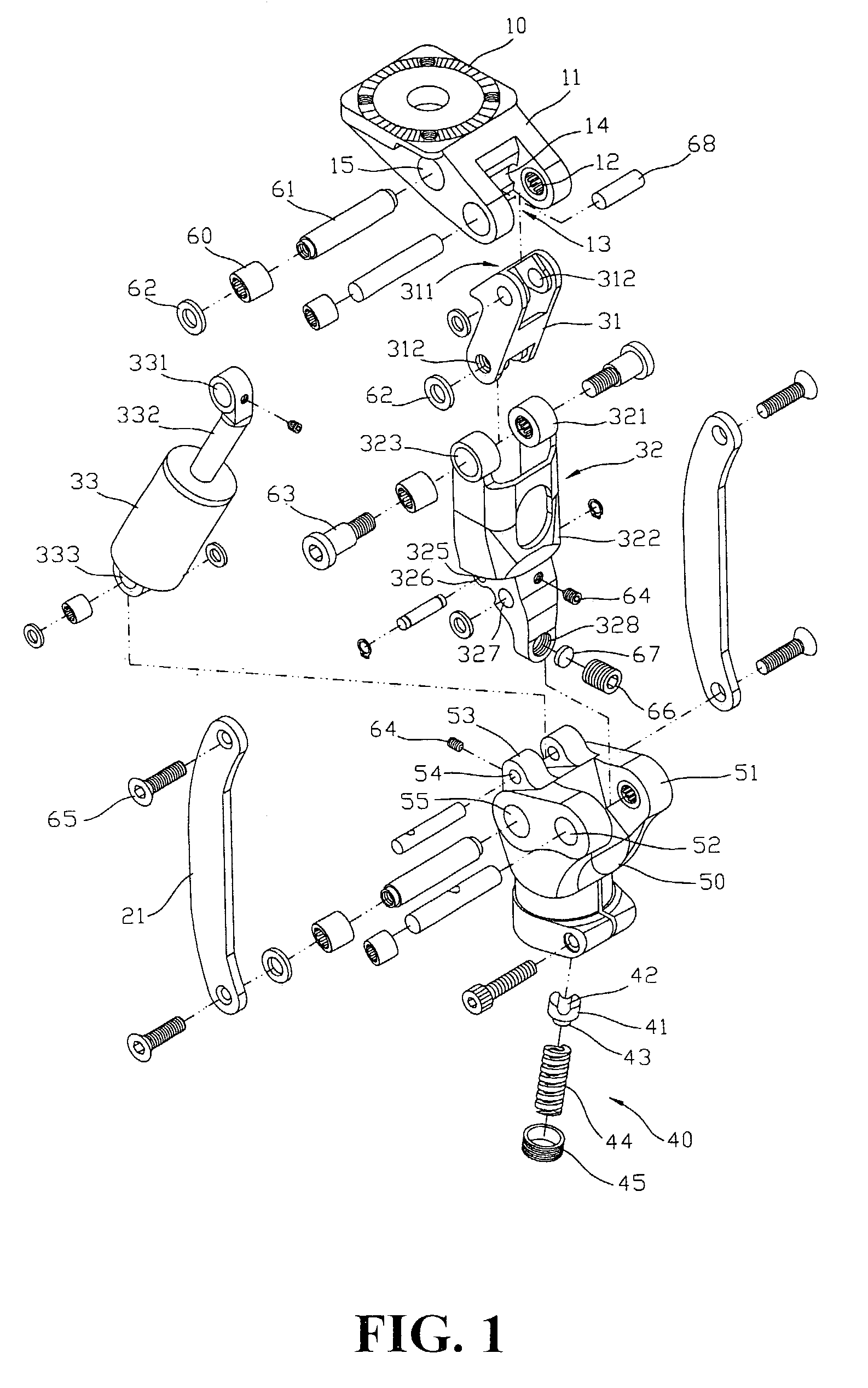 Positioning and buffering device for artificial knee joint