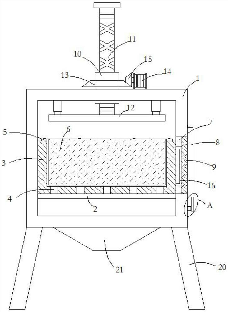 Extracting and filtering device for radix sophorae flavescentis flavone production