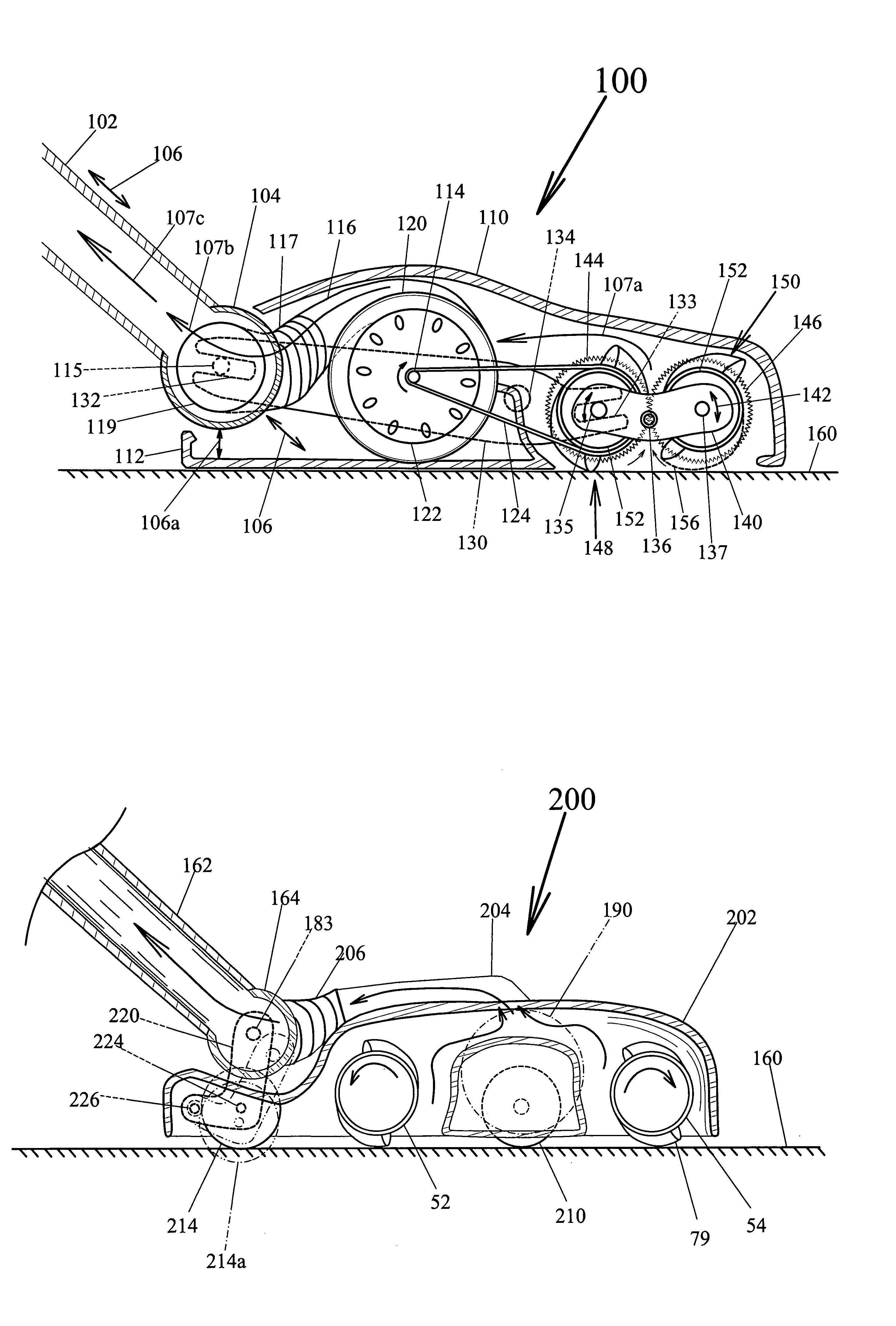 Light-weight self-propelled vacuum cleaner