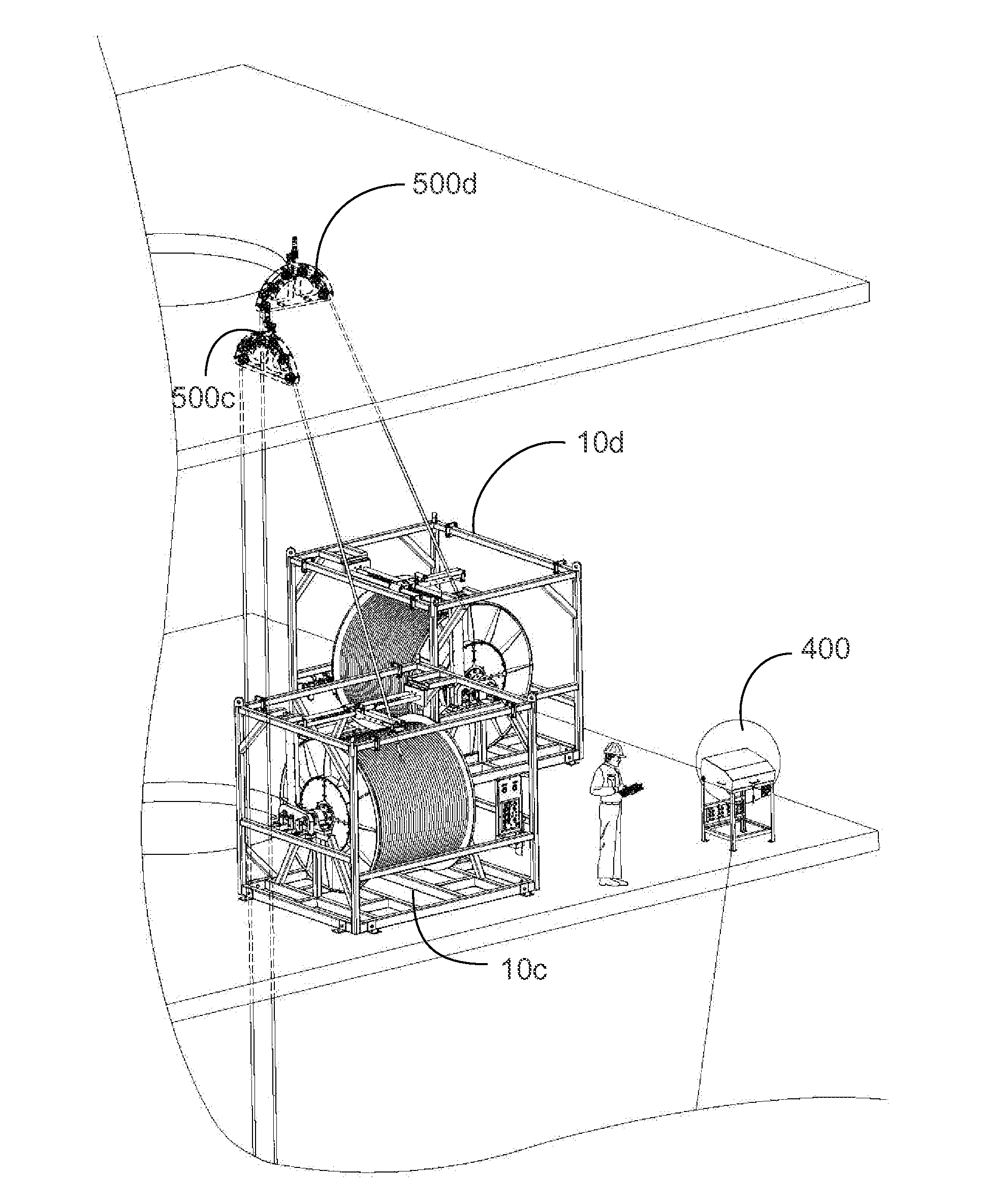 Cable Spools with Sheaves