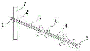 Rock and soil anchoring structure