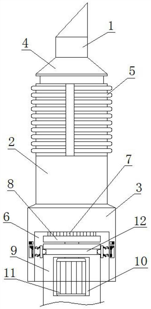 Round pipe inner wall self-weight tensioning fisher