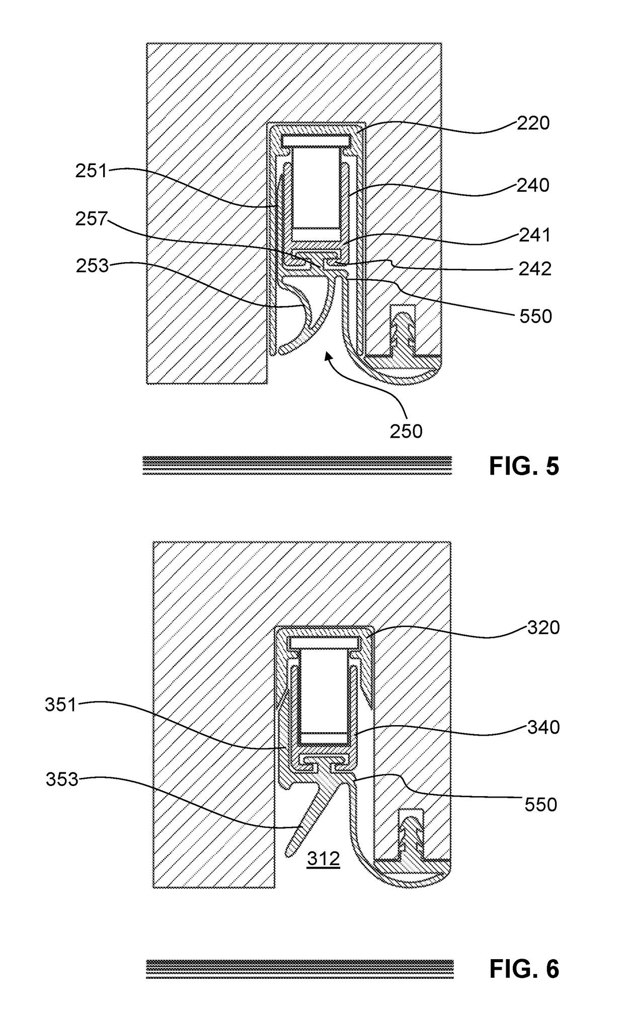 Door seal with two sealing planes